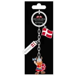 Hisab/Joker Company AB Souvenir Denmark Nøglering Viking/Flag - Accessories|Souvenirs