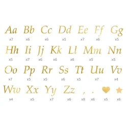 Online PartyDeco sp. z o.o. Stickers Bogstaver Guld Metallic