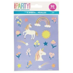 New Unique UK Inc t/as Unique Party Stickers Happy Birthday Unicorn