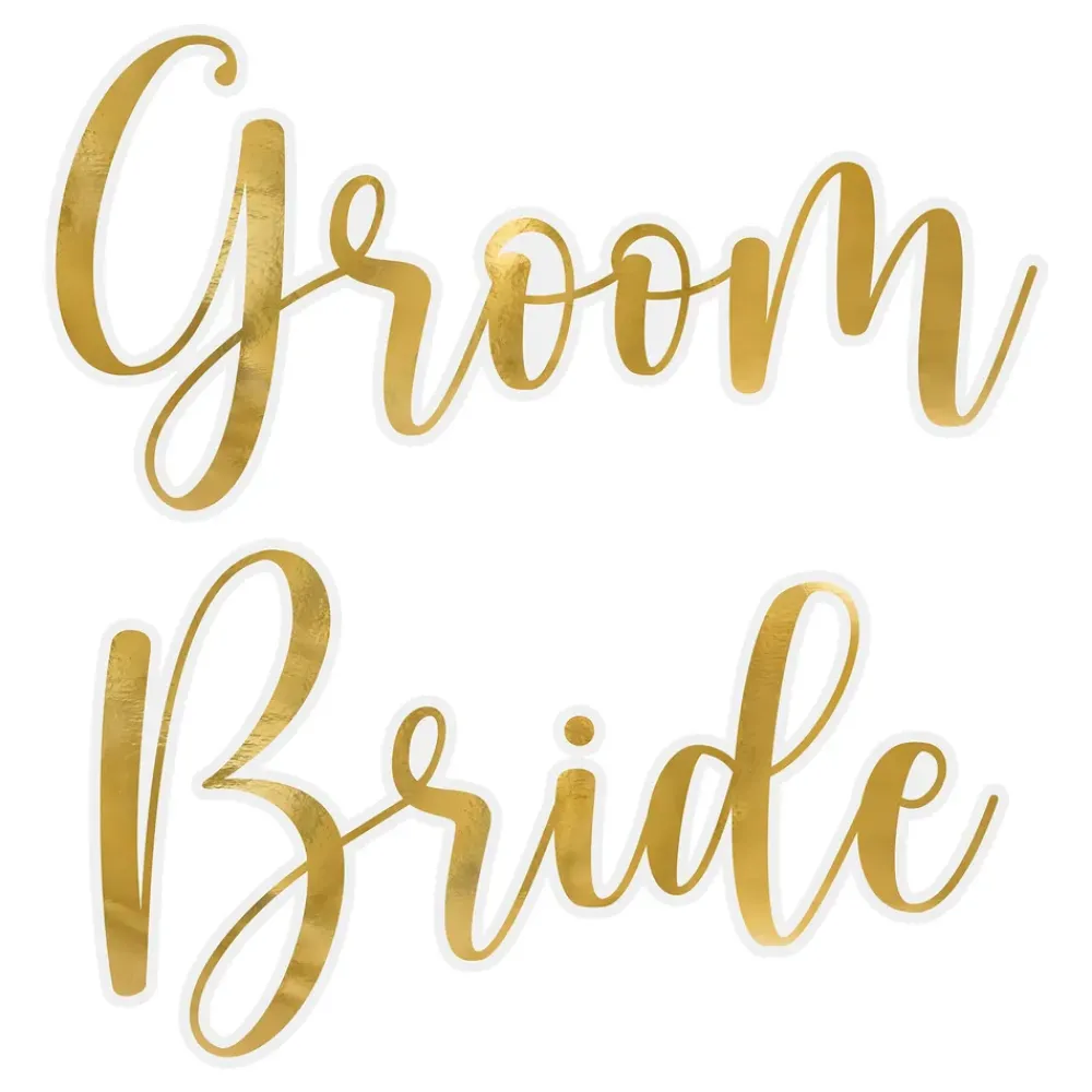 PartyDeco sp. z o.o. Stickers til Glas Bride & Groom - Hobby & Fritid|Borddækning