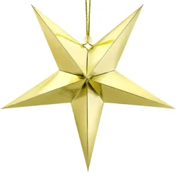 PartyDeco sp. z o.o. Stjerne i Pap Guld Metallic - Oppyntning