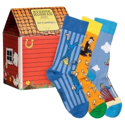 Svensk Husman Socks AB Strømper Emil i Lönneberga™ Snickerboa Gaveæske - Tøj