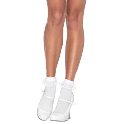Discount Leg Avenue Europe Strømper med Blonde Hvide Deluxe