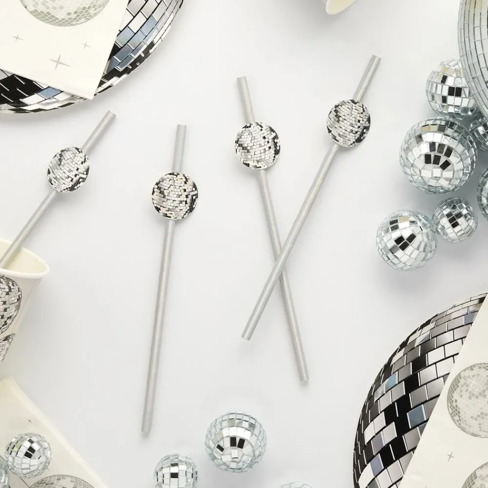 Sale CG Global Products Ltd Sugerør med Diskokugler Sølv