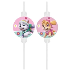 Globos Europe B.V. Sugerør Paw Patrol Skye & Everest - Drinkstilbehør|Borddækning