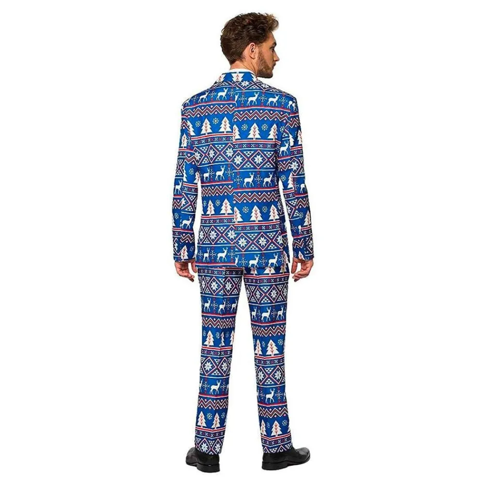 Clearance Oppo Merchandise Group B.V. Suitmeister Christmas Blue Nordic Jakkesæt