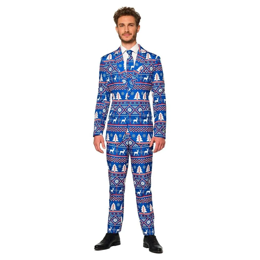 Clearance Oppo Merchandise Group B.V. Suitmeister Christmas Blue Nordic Jakkesæt