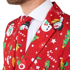 New Oppo Merchandise Group B.V. Suitmeister Christmas Red Icons Light Up Kostume