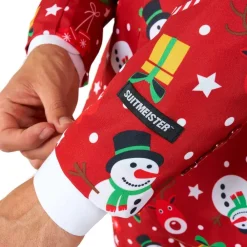 New Oppo Merchandise Group B.V. Suitmeister Christmas Red Icons Light Up Kostume