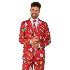 New Oppo Merchandise Group B.V. Suitmeister Christmas Red Icons Light Up Kostume