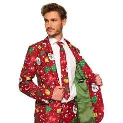 Oppo Merchandise Group B.V. Suitmeister Christmas Red Icons Light Up Jakke Herre - Tøj|Udklædningskostumer