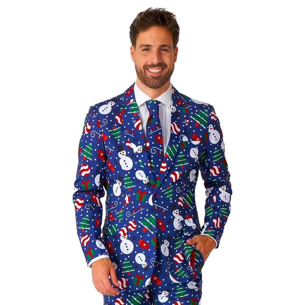 Clearance Oppo Merchandise Group B.V. Suitmeister Christmas Snowman Blåt Jakkesæt