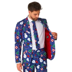 Clearance Oppo Merchandise Group B.V. Suitmeister Christmas Snowman Blåt Jakkesæt