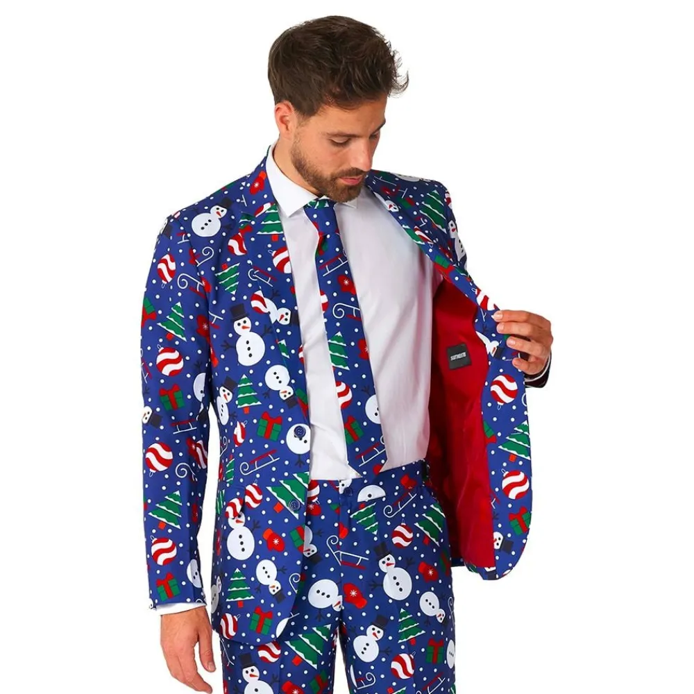 Clearance Oppo Merchandise Group B.V. Suitmeister Christmas Snowman Blåt Jakkesæt