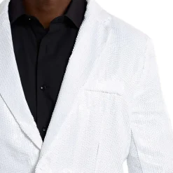 Oppo Merchandise Group B.V. Suitmeister Pailletblazer Hvid - Tøj|Udklædningskostumer