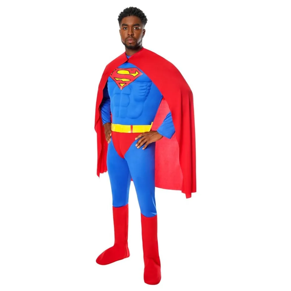 Rubies Netherland B.V. Superman Deluxe med muskler kostume - Udklædningskostumer|Kostumetema