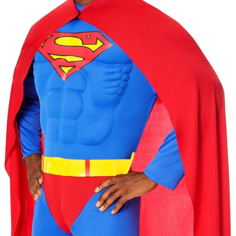 Rubies Netherland B.V. Superman Deluxe med muskler kostume - Udklædningskostumer|Kostumetema