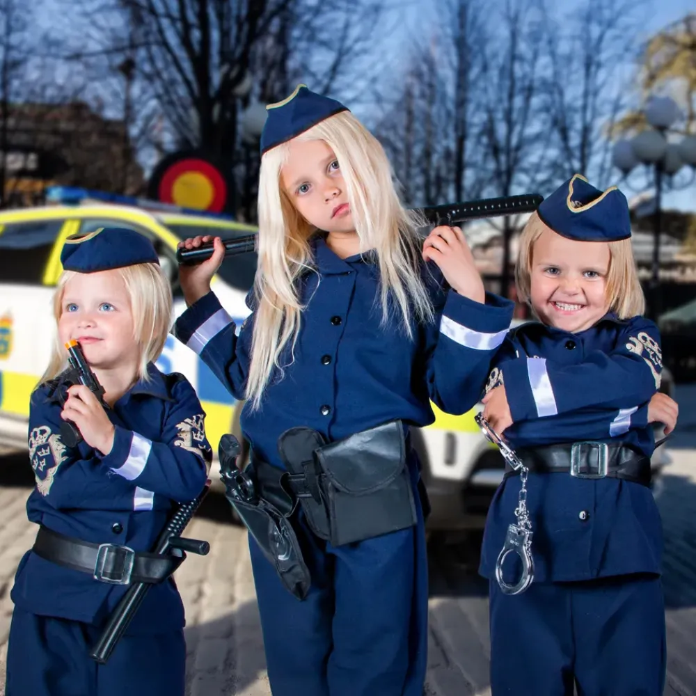 Sale Wilbers Karnaval B.V. Svensk Politi Børnekostume