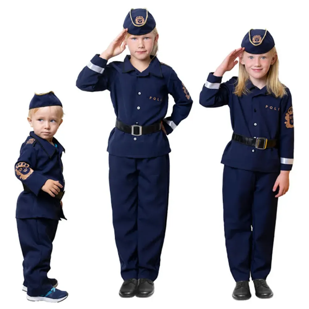 Sale Wilbers Karnaval B.V. Svensk Politi Børnekostume