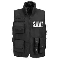 Widmann S.r.l. SWAT Vest Sort - Tilbehør|Udklædningskostumer