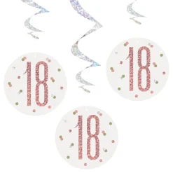 New Unique UK Inc t/as Unique Party Swirls 18 Hvid/Rosaguld