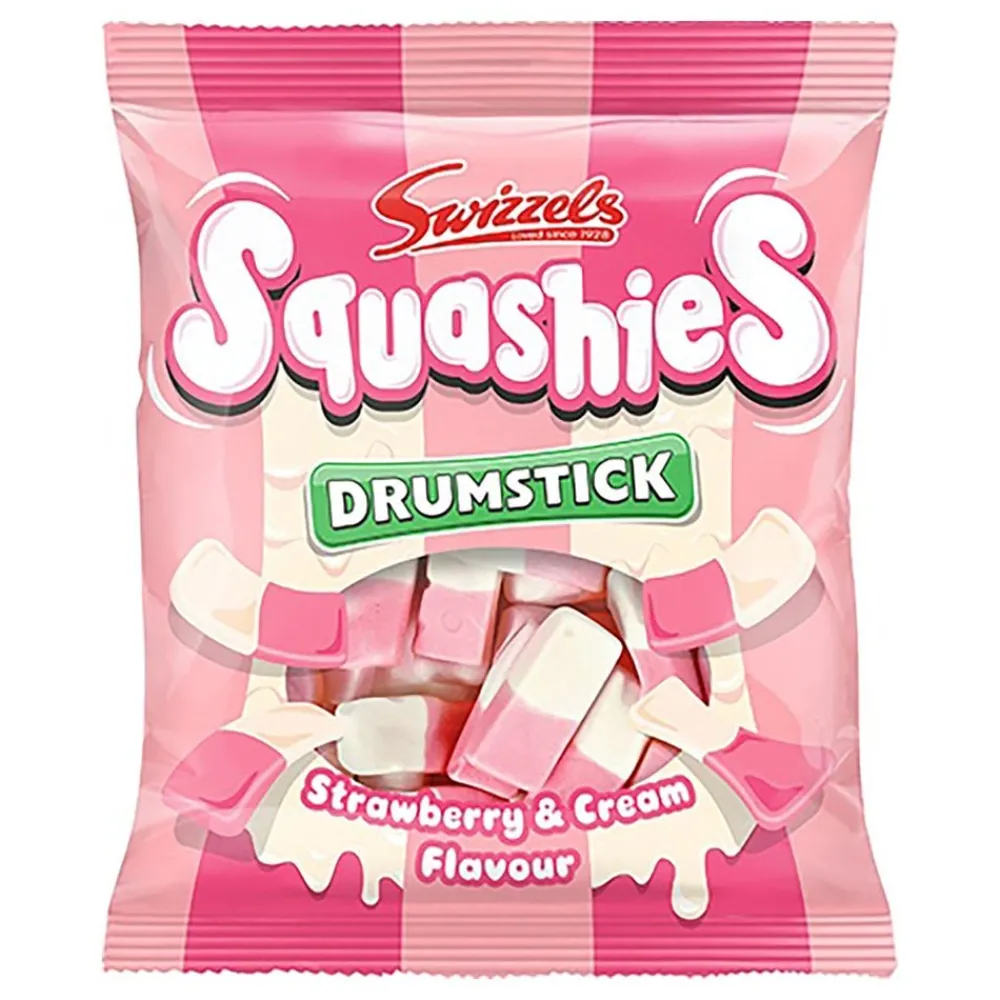ERT Godis AB Swizzles Squashies Strawberry & Cream Økonomipakke - Slik
