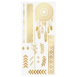 Fiestas Guirca, S.L Tatoveringer Guld Hippie - Sminke|Kostumetema