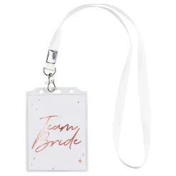 PartyDeco sp. z o.o. Team Bride Navneskilte på Nøglesnor - Accessories