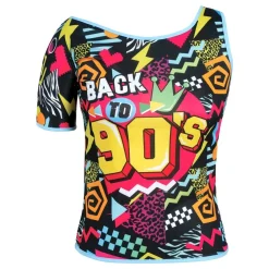 Fiestas Guirca, S.L T-shirt Back to 90's Dame - Tøj|Udklædningskostumer