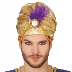 Clearance Fiestas Guirca, S.L Turban Guld med Fjer