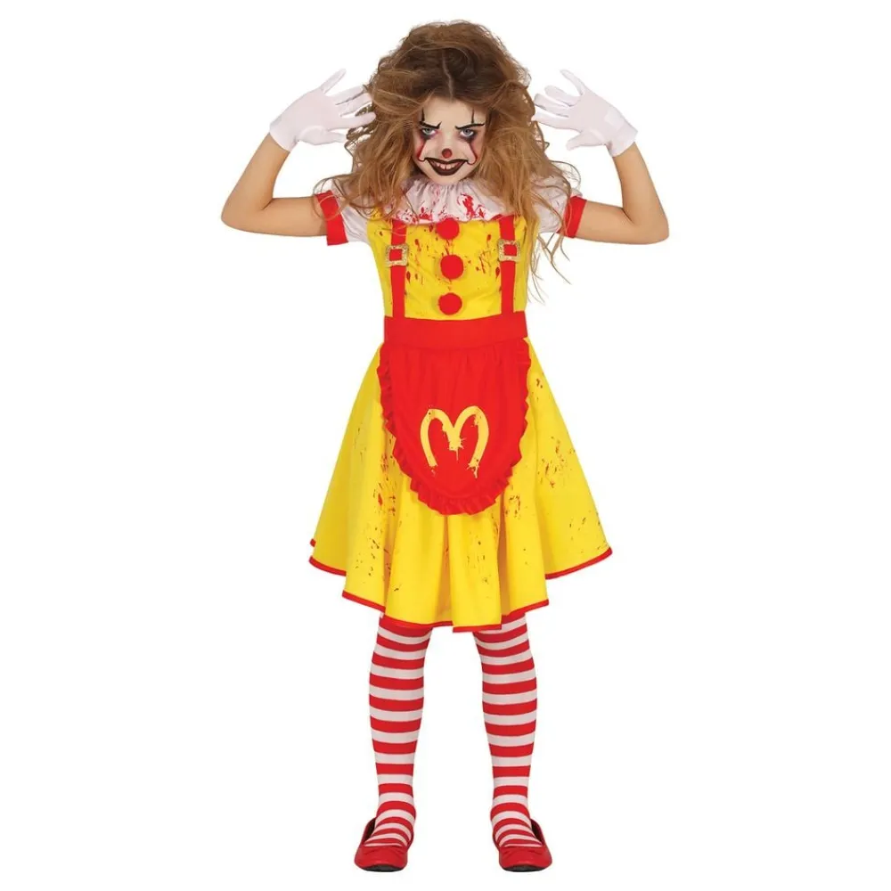 New Fiestas Guirca, S.L Uhyggelig Fastfoodklovn Kjole Børnekostume