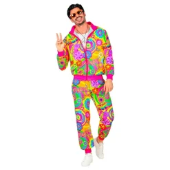 Widmann S.r.l. UV Neon Hippie Tracksuit Kostume - Tøj|Udklædningskostumer