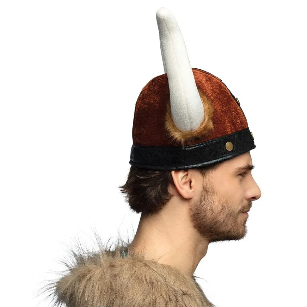 Boland Party Partners B.V. Vikingehjelm med Plys Barbarian - Kostumetema|Hatte