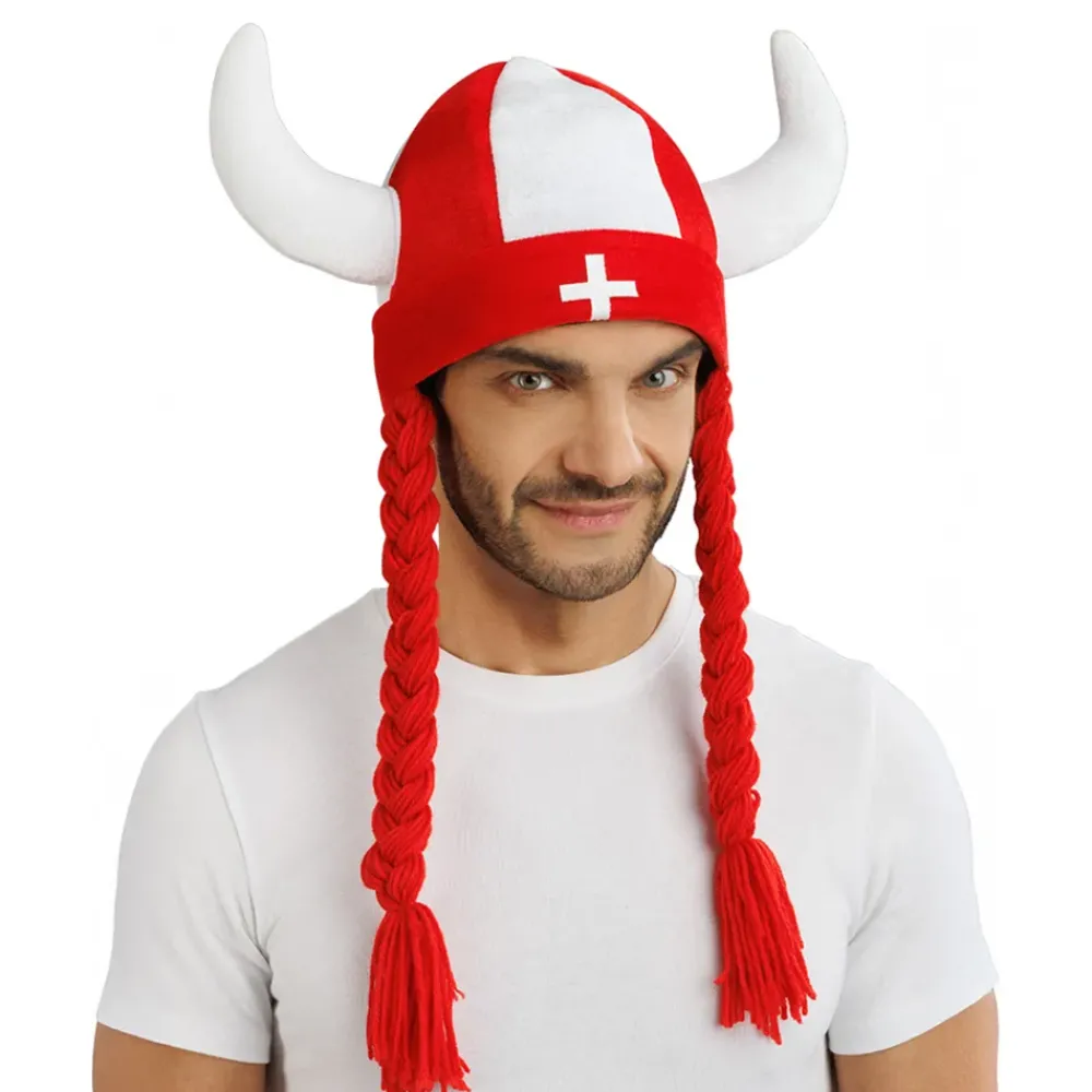 CHAKS Vikingehjelm Schweiz med Fletninger - Hobby & Fritid|Hatte