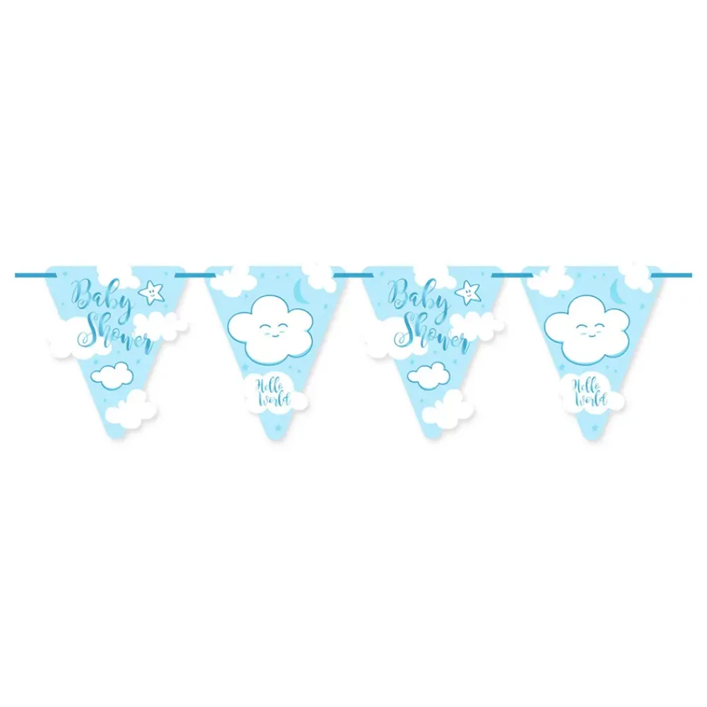 Folat B.V. Vimpelguirlande Baby Shower Lyseblå - Oppyntning
