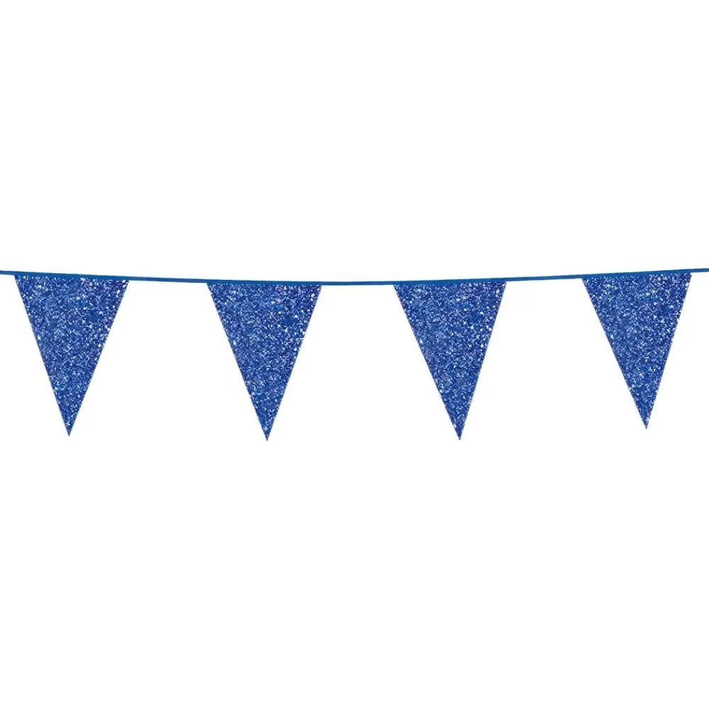 Globos Europe B.V. Vimpelguirlande Glitter Blå - Oppyntning