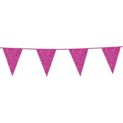 Globos Europe B.V. Vimpelguirlande Glitter Mørklyserød - Oppyntning