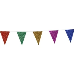 Online Globos Europe B.V. Vimpelguirlande Glitter Multifarvet