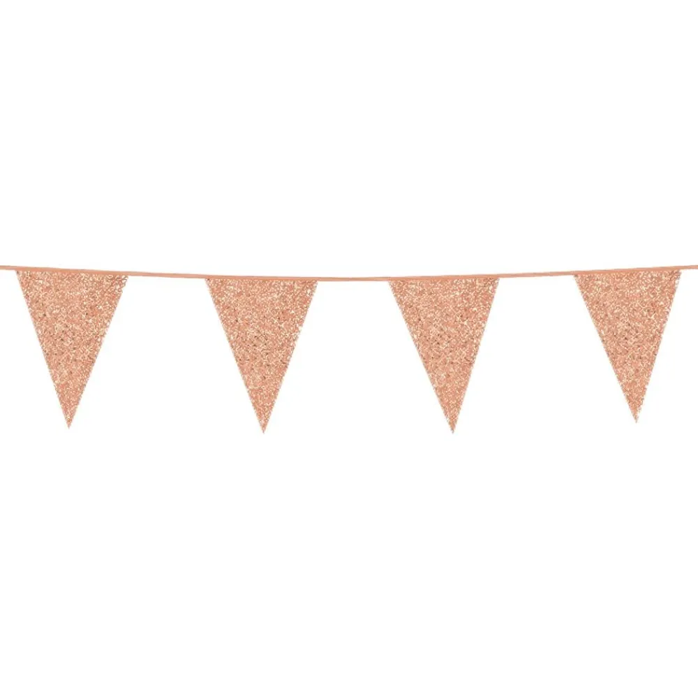 Globos Europe B.V. Vimpelguirlande Glitter Roséguld - Oppyntning