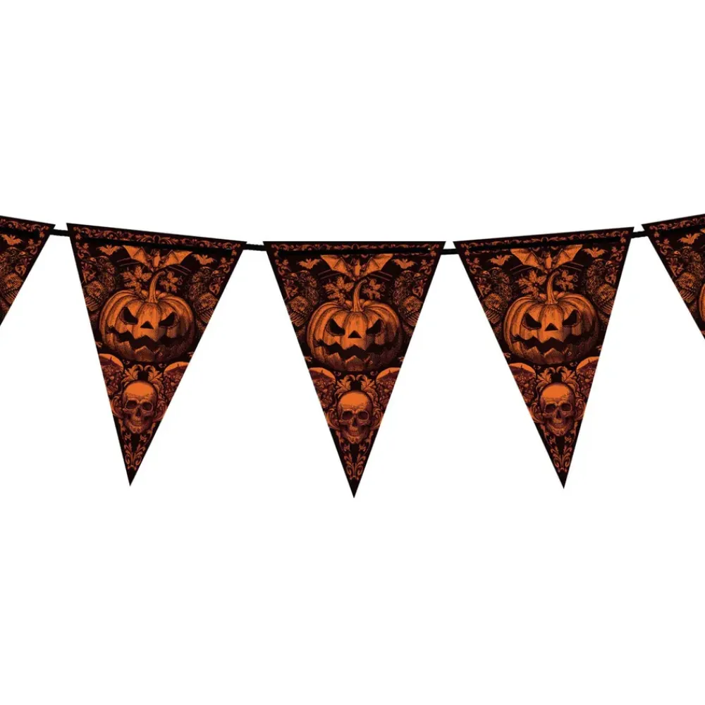 Fiestas Guirca, S.L Vimpelguirlande Gothic Græskar