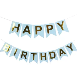 Hot Hisab/Joker Company AB Vimpelguirlande Happy Birthday Lyseblå