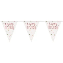 Online Unique UK Inc t/as Unique Party Vimpelguirlande Happy Birthday Rosaguld