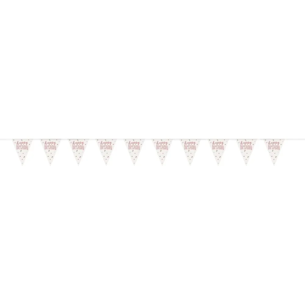 Online Unique UK Inc t/as Unique Party Vimpelguirlande Happy Birthday Rosaguld
