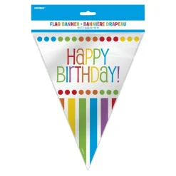 Unique UK Inc t/as Unique Party Vimpelguirlande Happy Birthday Rainbow - Oppyntning|Flag