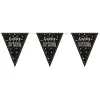 Unique UK Inc t/as Unique Party Vimpelguirlande Happy Birthday Sort/Sølv - Oppyntning