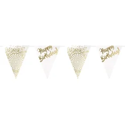 Folat B.V. Vimpelguirlande Happy Birthday Guld - Oppyntning|Flag