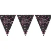 Reithmüller Europe GmbH Vimpelguirlande Happy Birthday Sort/Lyserød Glitter - Oppyntning