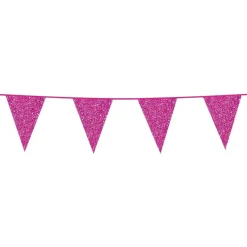 Globos Europe B.V. Vimpelguirlande Hot Pink Glitter - Oppyntning