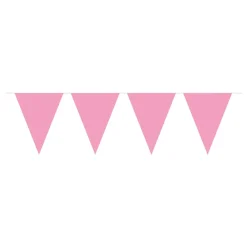 Folat B.V. Vimpelguirlande Lyserød Stor - Oppyntning|Flag