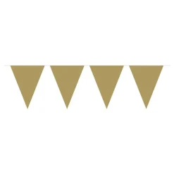 Folat B.V. Vimpelguirlande Mini Guld - Oppyntning|Flag